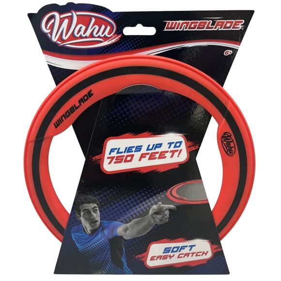 New Wahu Wingblade Flying Ring Disc Soft Grip Outdoor Toy Fly Up To 750 Ft Red - Picture 1 of 1